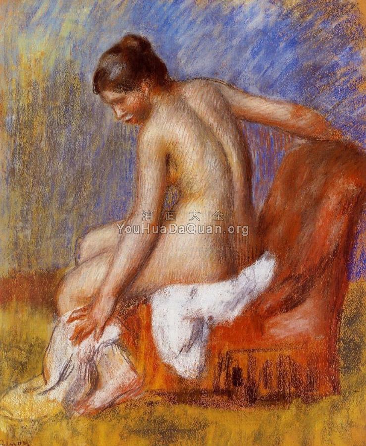 Nude in an Armchair - 皮埃尔·奥古斯特·雷诺阿